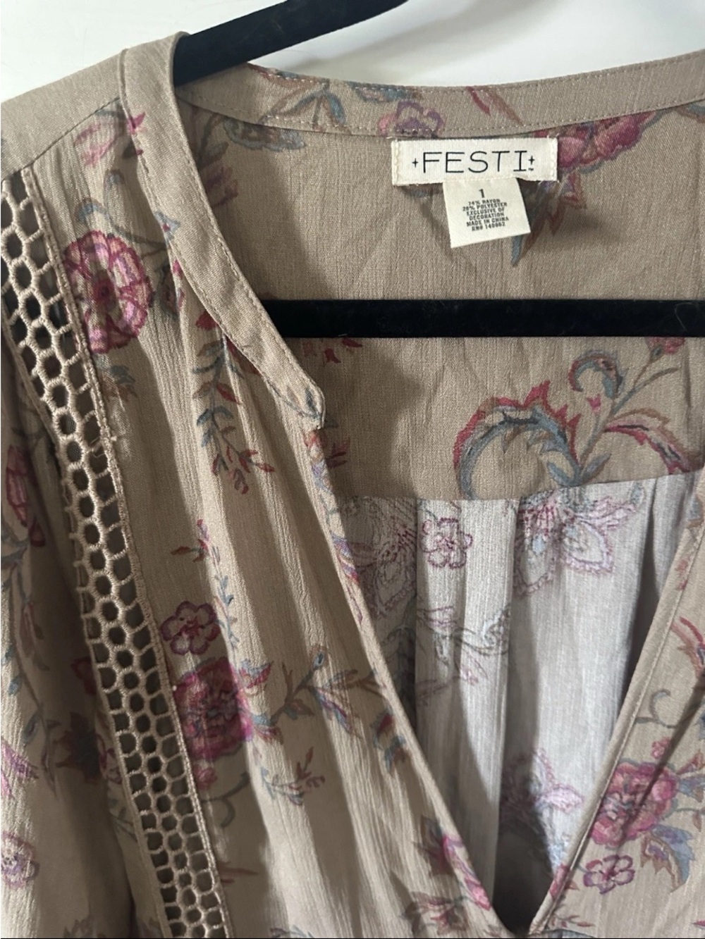 Torrid Festi Inset Gauze Tunic Size 1 - Picture 4 of 4